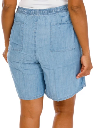 Thumbnail 2: Lands End Women's Plus Drawstring Shorts 