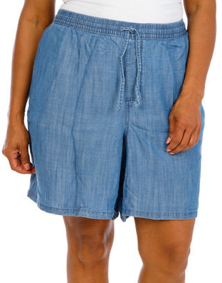 Thumbnail 1: Lands End Women's Plus Drawstring Shorts 