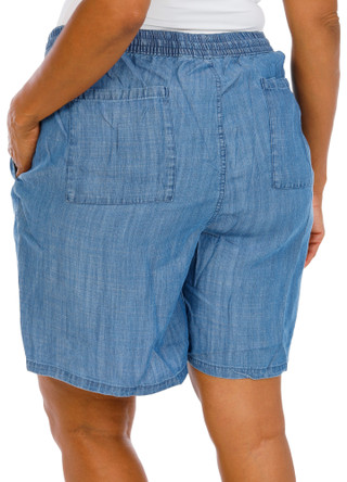 Thumbnail 2: Lands End Women's Plus Drawstring Shorts 