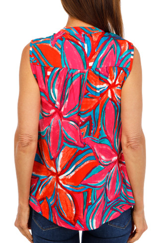Thumbnail 2: Ava & Grace Women's Petite Tropical Floral Print Top  