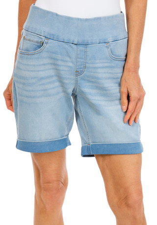 Thumbnail 1: Sound Style Women's Petite 5 Pocket Comfort Stretch Cuffed Shorts 