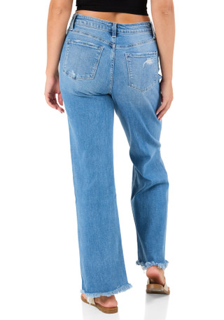 Thumbnail 2: VERVET Juniors Distressed Flare Jeans 