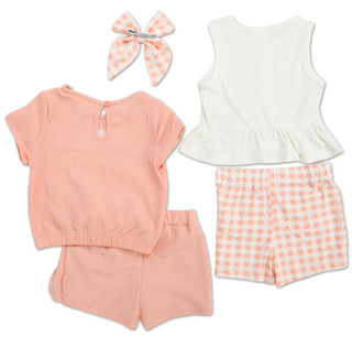 Thumbnail 2: Nannette Toddler Girls 4 Pc Shorts Set  