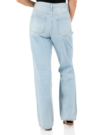 Thumbnail 2: VERVET Juniors Distressed Straight Leg Jeans 