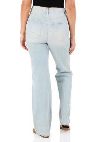 Thumbnail 2: VERVET Juniors Distressed Wide Leg Jeans 