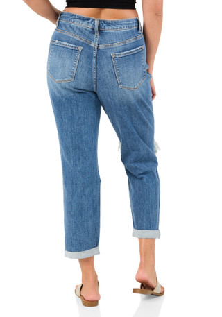 Thumbnail 3: Lovervet Juniors Distressed Roll Cuff Jeans 