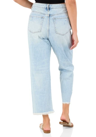 Thumbnail 2: Lovervet Juniors Distressed Cropped Hem Jeans 