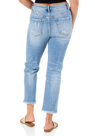 Thumbnail 2: Lovervet Juniors Distressed Straight Leg Jeans 