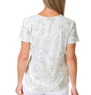 Thumbnail 3: Hearts of Palm Women's Short Sleeve V Neck Top 