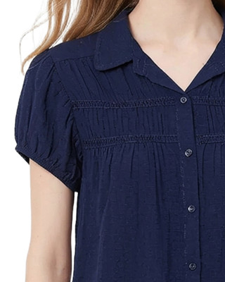 Thumbnail 2: Ny Collection Women's Solid Ruched Cap Sleeve Top 