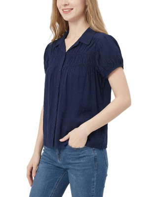 Thumbnail 4: Ny Collection Women's Solid Ruched Cap Sleeve Top 