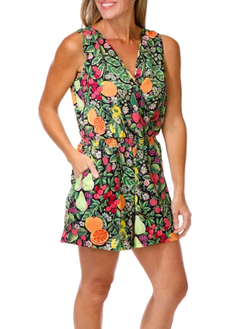 Thumbnail 4: Nina Leonard Women's Smocked Waist Romper 