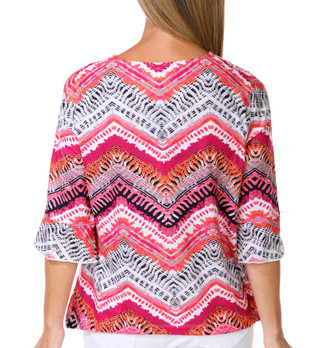 Thumbnail 3: Erin London Petite 3/4 Sleeve Flounce Top 