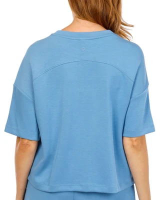 Thumbnail 2: RBX Women's Short Sleeve Athleisure Oversized  Top 
