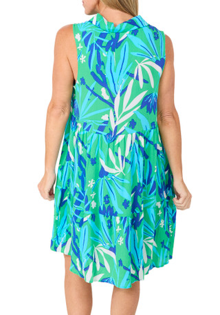 Thumbnail 2: Kaktus Women's Sleeveless Button Front Dress 