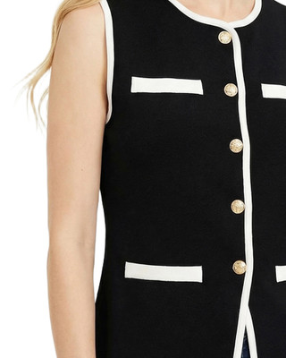 Thumbnail 3: Ny Collection Petite Contrast Edge Sleeveless Vest 
