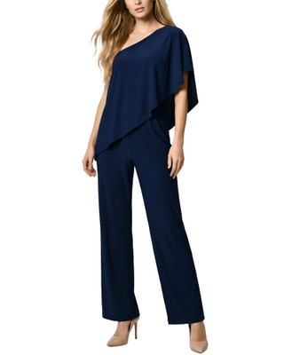 Thumbnail 1: Ny Collection Petite Knit Cape Top Jumpsuit 