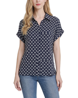 Thumbnail 1: Ny Collection Women's Lace Short Sleeve Top 