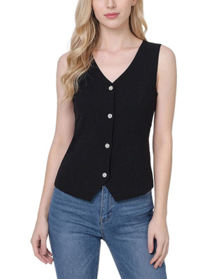 Thumbnail 1: Ny Collection Women's Sleeveless V Neck Vest 