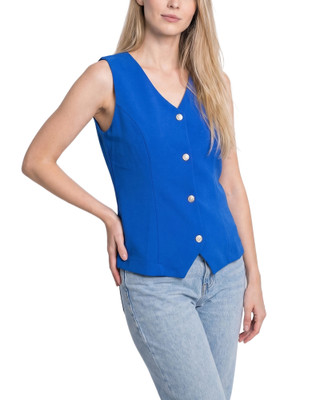 Thumbnail 1: Ny Collection Women's Sleeveless V Neck Vest 
