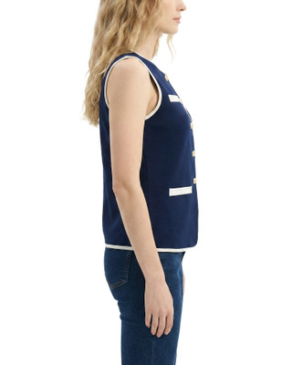 Thumbnail 3: Ny Collection Women's Contrast Edge Sleeveless Vest 