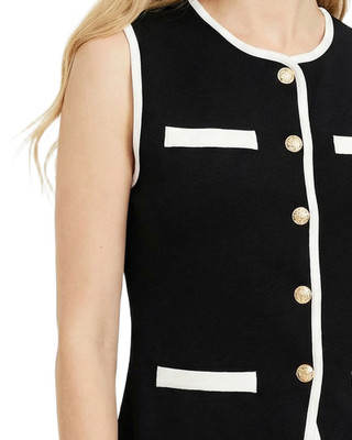 Thumbnail 4: Ny Collection Women's Contrast Edge Sleeveless Vest 