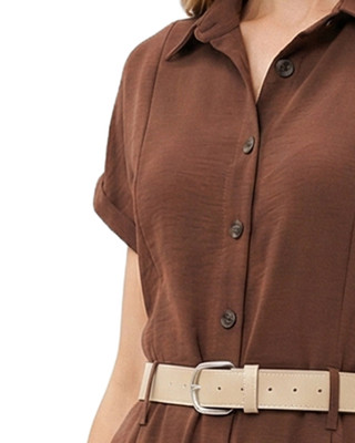 Thumbnail 3: Ny Collection Women's Solid Belted A-line Dress 