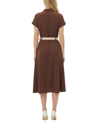 Thumbnail 4: Ny Collection Women's Solid Belted A-line Dress 