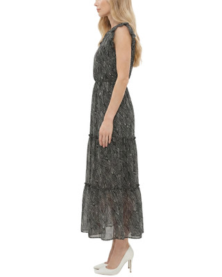 Thumbnail 4: Ny Collection Petite Floral Tiered Midi Dress 