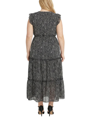 Thumbnail 2: Ny Collection Plus Floral Tiered Midi Dress 