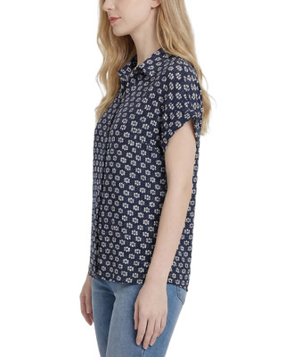 Thumbnail 2: Ny Collection Petite Lace Short Sleeve Top 