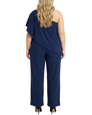 Thumbnail 3: Ny Collection Plus Knit Cape Top Jumpsuit 