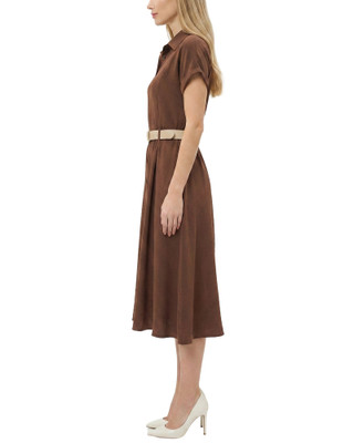 Thumbnail 2: Ny Collection Petite Solid Belted A-line Dress 