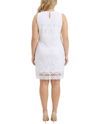 Thumbnail 4: Ny Collection Plus Lace Sleeveless Sheath Dress 