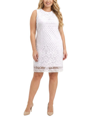 Thumbnail 1: Ny Collection Plus Lace Sleeveless Sheath Dress 