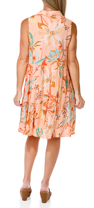 Thumbnail 2: Kaktus Women's Sleeveless Button Front Dress 