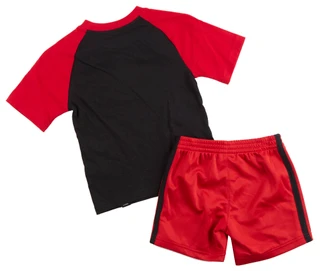Thumbnail 2: Adidas Little Boys 2 Pc Raglan Logo Short Set 