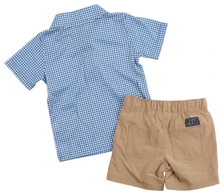 Thumbnail 2: Ben Sherman Toddler Boy's 2 Pc Checkered Short Set 