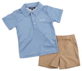 Thumbnail 1: Ben Sherman Toddler Boy's 2 Pc Checkered Short Set 
