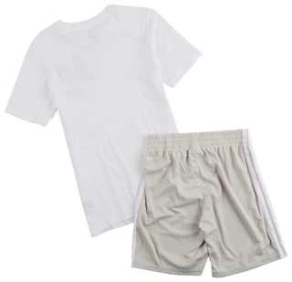 Thumbnail 2: Adidas Big Boys 2 Pc Chest Logo Tee Stripe Short Set 