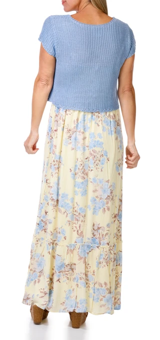 Thumbnail 4: OLIVE & OAK Women's 2Fer Cardigan & Maxi Dress 