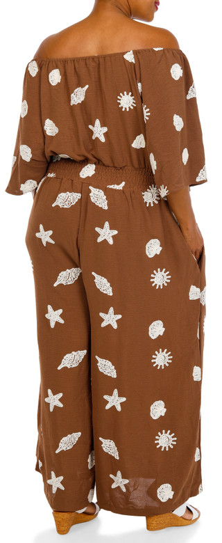 Thumbnail 2: Ana & Rose Women's Plus Embroidered Jumpsuit  