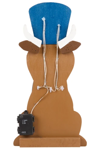 Thumbnail 2: PD HOME LED Patriotic Highland Cow Home Accent 