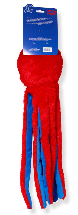 Thumbnail 3: Posh Paws 27 in Americana Octopus Squeaker Dog Toy 