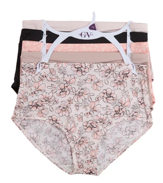 Thumbnail 1: Gloria Vanderbilt Plus 5 Pk Microfiber Brief Panties 