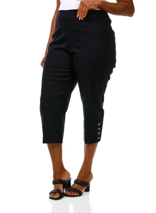 Thumbnail 2: Zac & Rachel Women's Plus Pull On Capris  