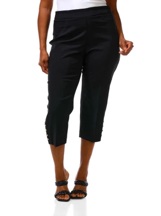 Thumbnail 5: Zac & Rachel Women's Plus Pull On Capris  