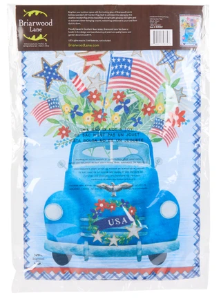 Thumbnail 2: Briarwood Lane 12x18 American Flags & Truck LED Garden Flag 