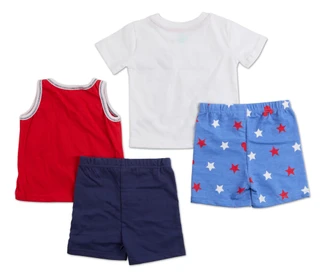 Thumbnail 2: Disney Baby Boys 4 Pc Americana Mickey Shorts Set 