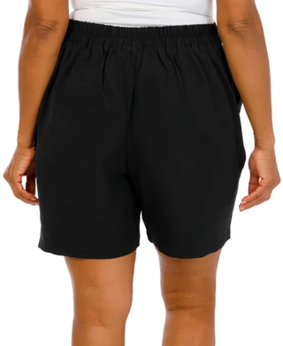 Thumbnail 2: Soho Women's Plus Sash Tie Waist Shorts 